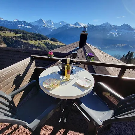 Chalet Lilo 2 Zimmer Top Mountain View Beatenberg Exterior photo